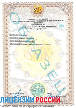 Образец сертификата соответствия (приложение) Георгиевск Сертификат ISO 14001